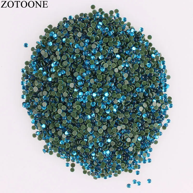 ZOTOONE 2-3 мм 1440 шт Стразы для дизайна ногтей, украшения, исправленное железо, одежда, телефон, плоская задняя сторона, аппликатор, камни, акрил D1