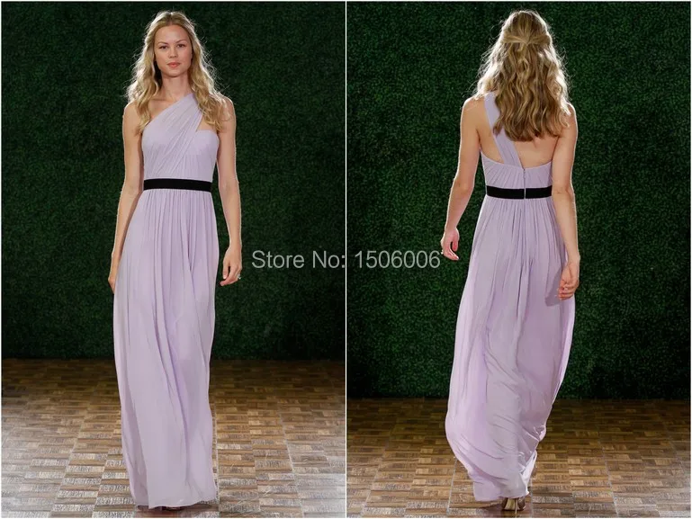 Bridesmaid Dress Lavender Crinkle Chiffon One Shoulder Ruched Bodice Bridesmaid Dress Lavender Crinkle Chiffon One Shoulder Ruched Bodice With A Line Skirt For Wedding 2017 Collection Md16 In Dresses From