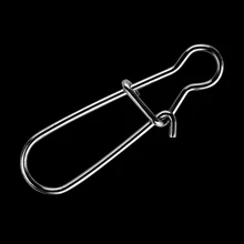 50 шт. Нержавеющая сталь крючок оснастки рыболовная вертлюгом безопасности защелки Крюк Приманка аксессуары карабин