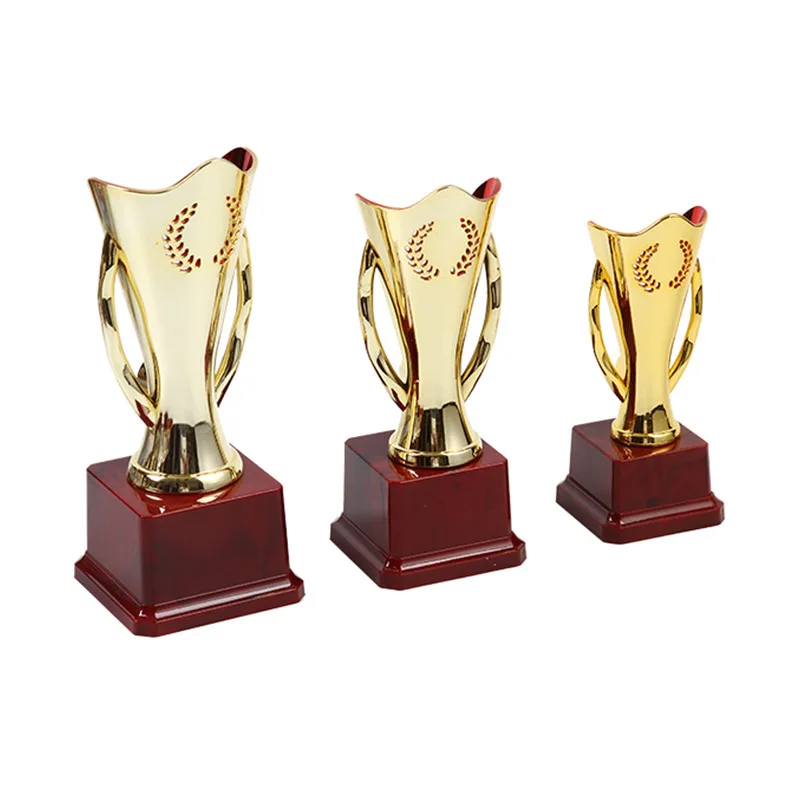 

New Fine Electroplating ABS Golden Trophy Trofeo Awards Honor Champion Trophy Personality Customized Student Trophy Souvenir