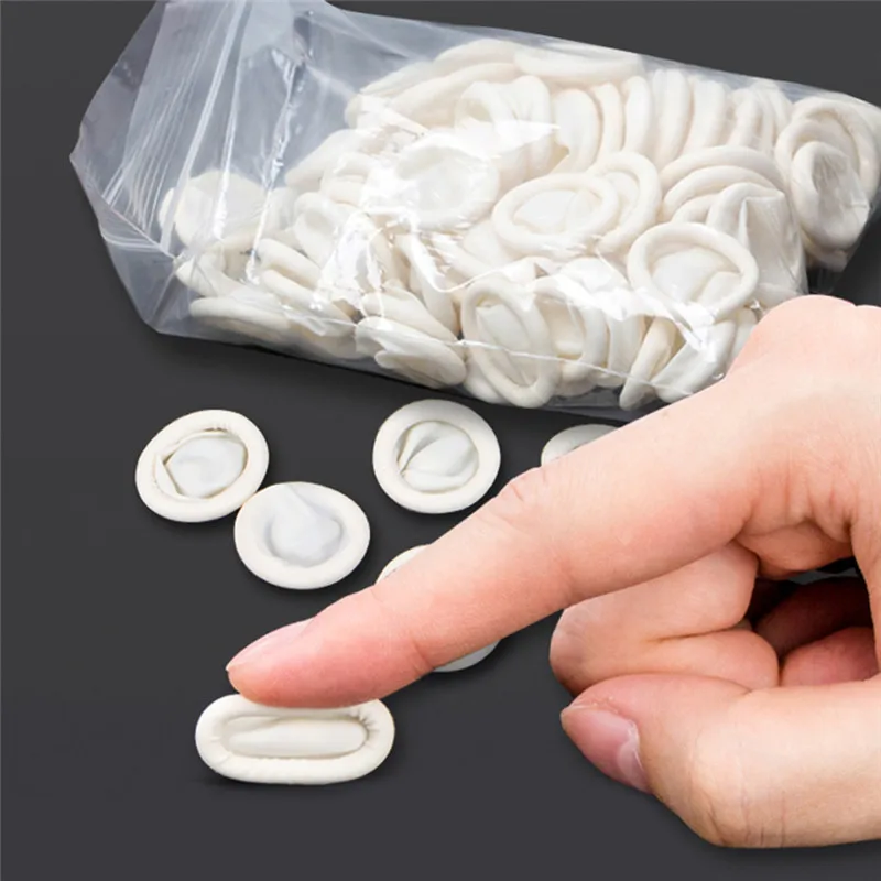 

Disposable Latex Finger Cots Rubber Gloves Lot Manicure Art Tools Nail Salon Equipment Nail Practice Hand Protector 100pcs New