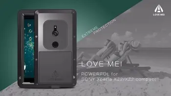 

Powerful case for Sony Xperia XZ2 Love Mei Brand Life Waterproof Shockproof ALuminum Metal Tough Armor case for Sony XZ2 Compact