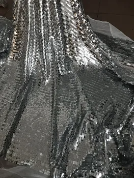 

Top quality sequins french net lace ZH-1184 fashion sequins lace fabric for evening dress