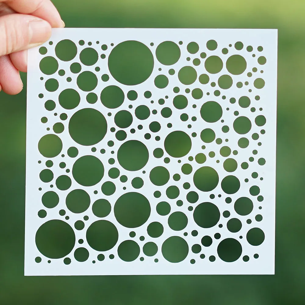 

13 cm Decorative Layering Polka Dot Stencils for DIY Scrapbooking/photo album Decorative Embossing DIY Paper Cards Crafts