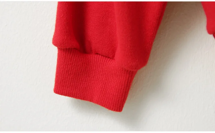 Коллекция года, модный красный свитер в Корейском стиле для девочек осеннее хлопковое пальто с оборками и рукавами Топы принцессы для девочек-подростков, одежда для детей от 4 до 14 лет