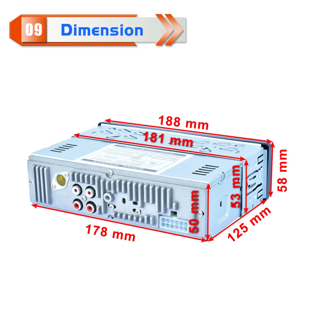 AZGIANT12V Bluetooth Стерео FM Съемная панель 1 DIN автомобильный MP3 радио USB флеш-накопитель автомобильное радио USB SD AUX 12PIN выход