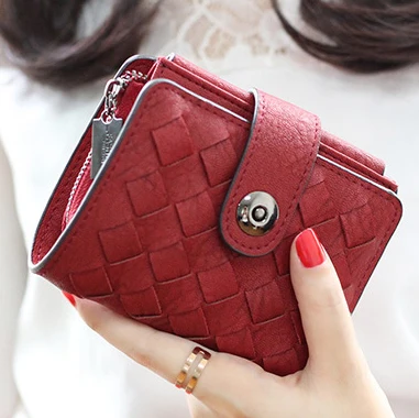 Fashion Women Short Wallets Ladies Vintage Small Wallet Women Zipper Roomy Female Coin Purse Cute Girl Wallet Purses 5N12-16