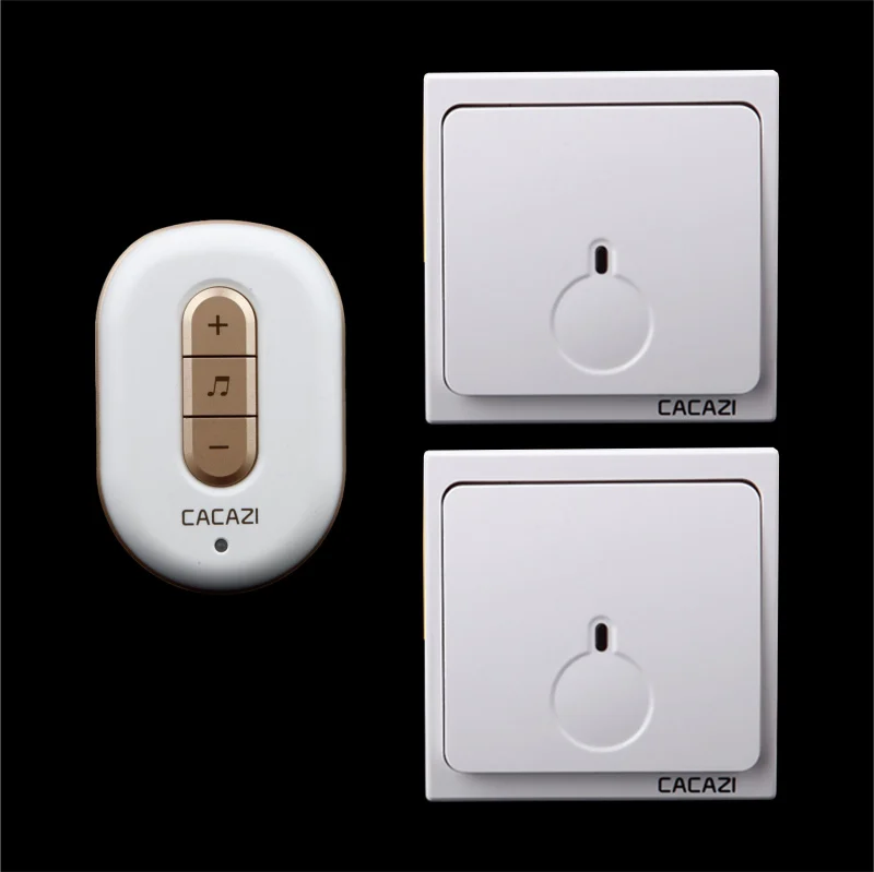 

Free shipping! 2 transmitter + 1Receiver New Wireless Doorbell With Remote Control Musical 48Tunes Digtal doorchime D9918 -2+1