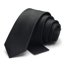 Новая Корейская версия 5 см галстуки для мужчин бизнес повседневные Свадебные для худой шеи галстук черный классический формальный сплошной цвет Gravata HB01
