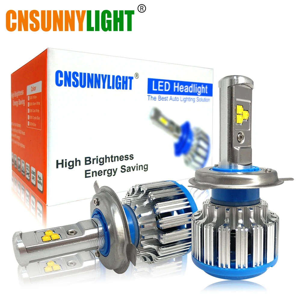 CNSUNNYLIGHT H4 Hi lo H7 H11 9006 Car LED Headlight 9005 HB3 HB4 H1 H13 High