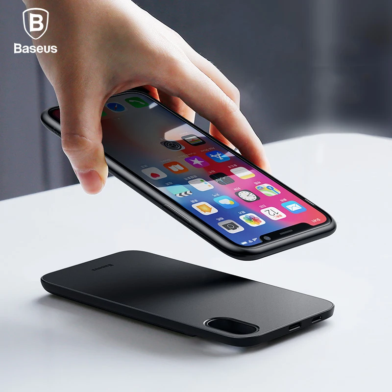 Goedkoop Baseus 5000 mAh QI Draadloze Oplader Voor iphone X Externe Batterij Backup Draadloze Opladen Power Bank Voor Samsung S9 Huawei