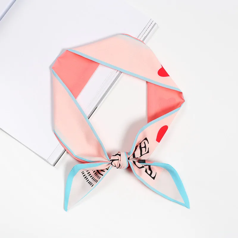 2019HOT Korean FASHION women silk scarf print animal hair scarf neckerchief hand bag scarfs for girl ladies silk neck scarves