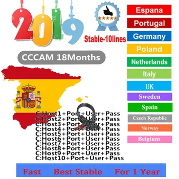 

Fast and Stable 1 Year Europe Cccams Card Mgcam Oscam 10 lines for VU+ Samsat Starsat Satellite TV Receiver via usb wifi