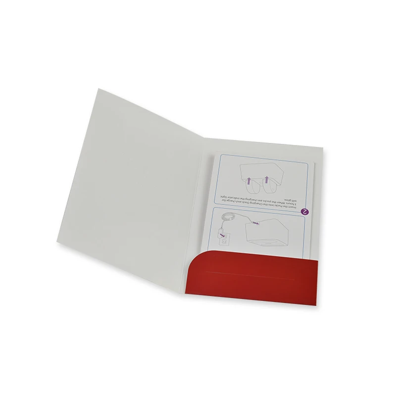 

Zuoluo Custom Simple Design Glossy Red Paper Key Card Holders for Hotel