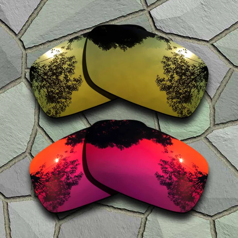 

Yellow Golden&Violet Red Sunglasses Polarized Replacement Lenses for Oakley Crankcase