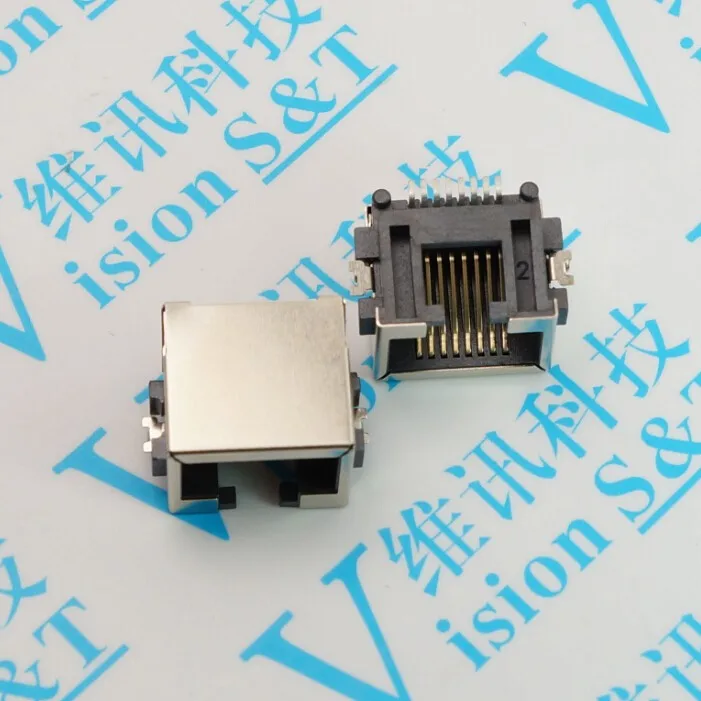 

5PCS/LOT RJ45 Shen board 8P8C socket patch type RJ45 SMT broken network port socket Connector