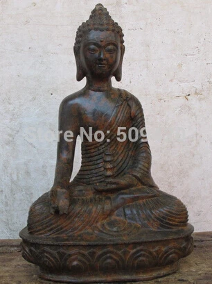 

XSF12059"Tibet Folk Vintage Bronze Pagoda Sakyamuni Rulai Buddha Statue