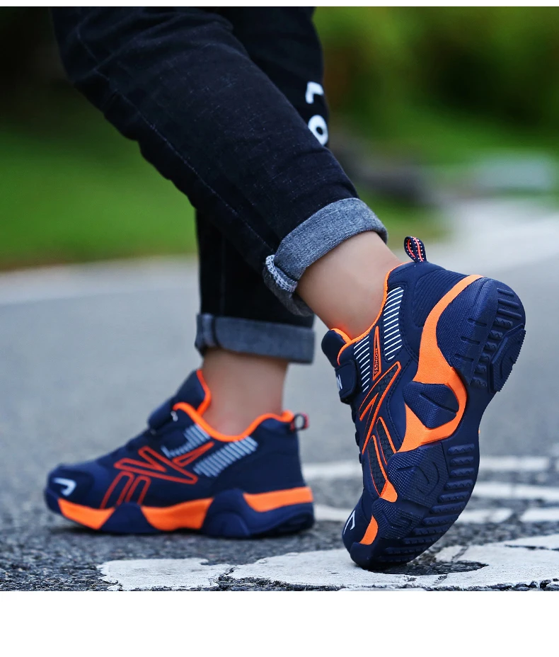 2020 Spring Autumn Boys Shoes Casual Sports Pu Leather Kids Sneaker Moccasins Solid Anti-slip Children Shoes for Boys
