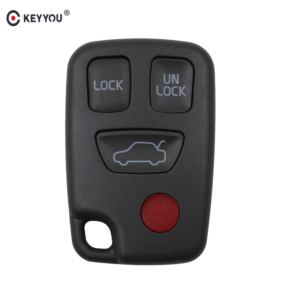 KEYYOU 20X 3 + 1 кнопка Автомобильный ключ без ключа чехол для Fob 4 кнопки Volvo S40 S60 S70 S80 S90