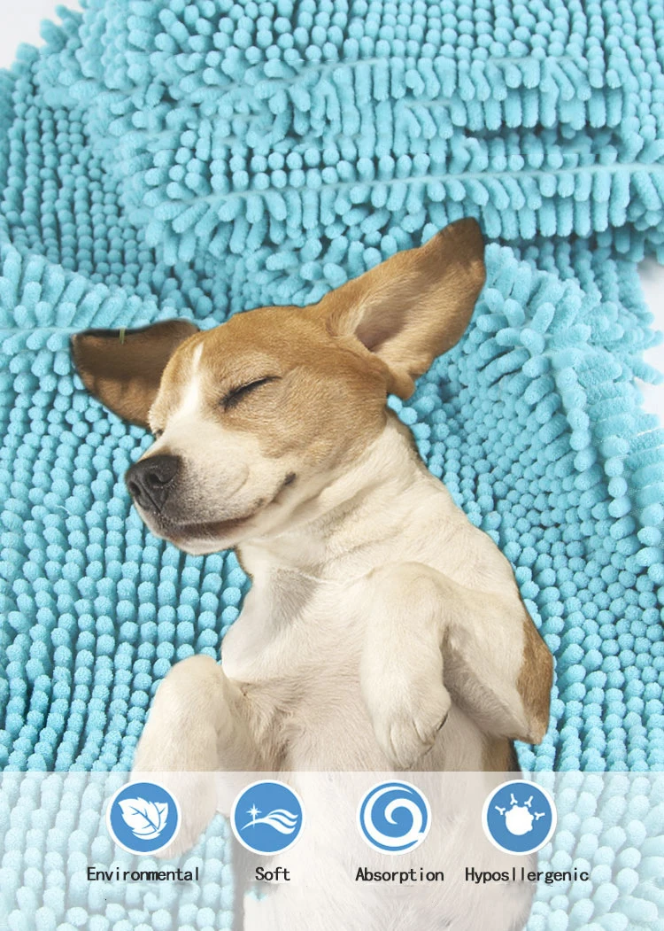 Синель поглощает воду питомца супервпитывающее полотенце маленькая собака банные полотенца мягкий Кот банное полотенце микрофибра коврик для щенка одеяло для собак