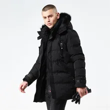 Новые толстые хлопковые куртки с капюшоном и пальто, парки, мужские повседневные Модные приталенные зимние куртки больших размеров для мужчин