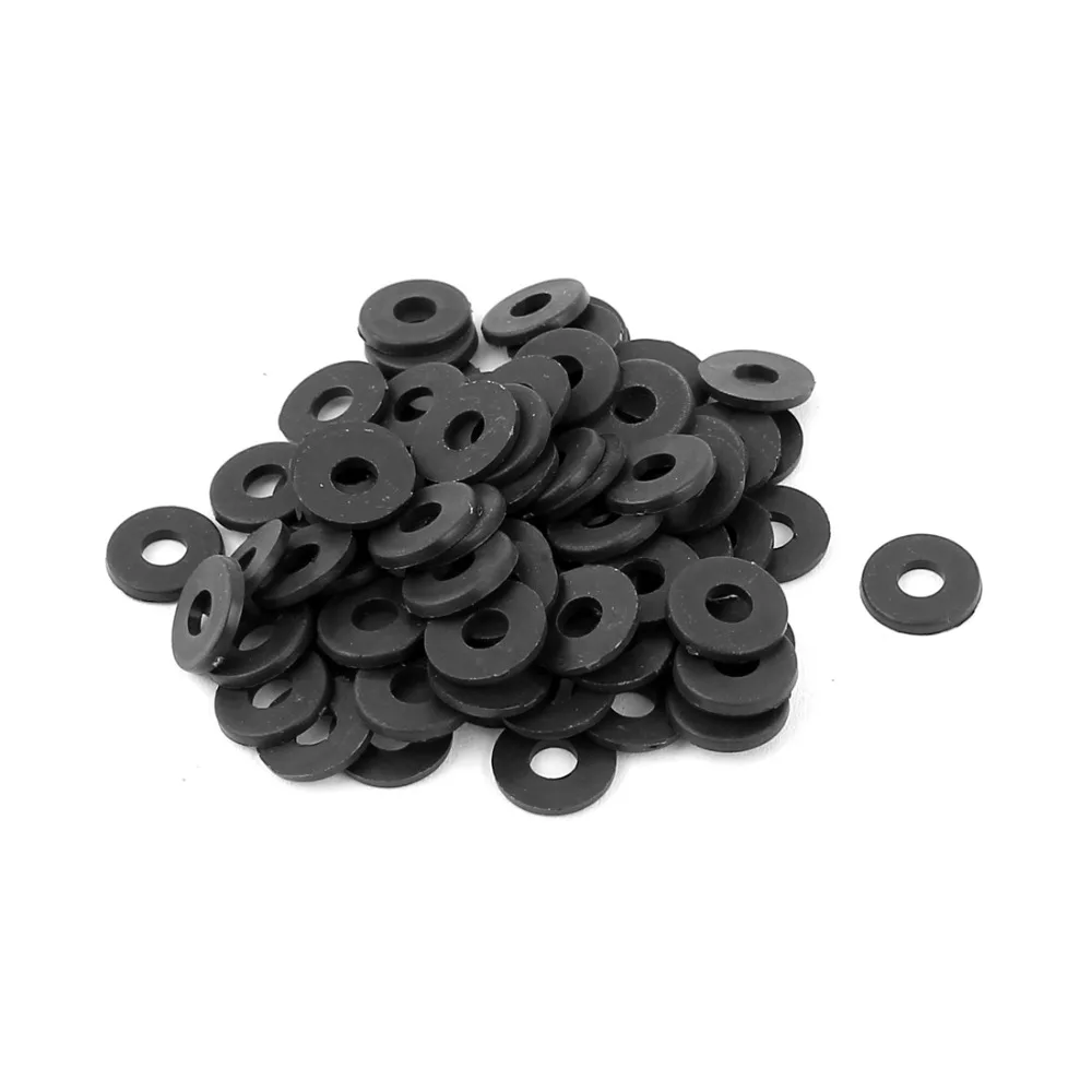 100pcs 3x8x1mm Black Nylon Flat Spacer Gasket Can Be Used As Bushings