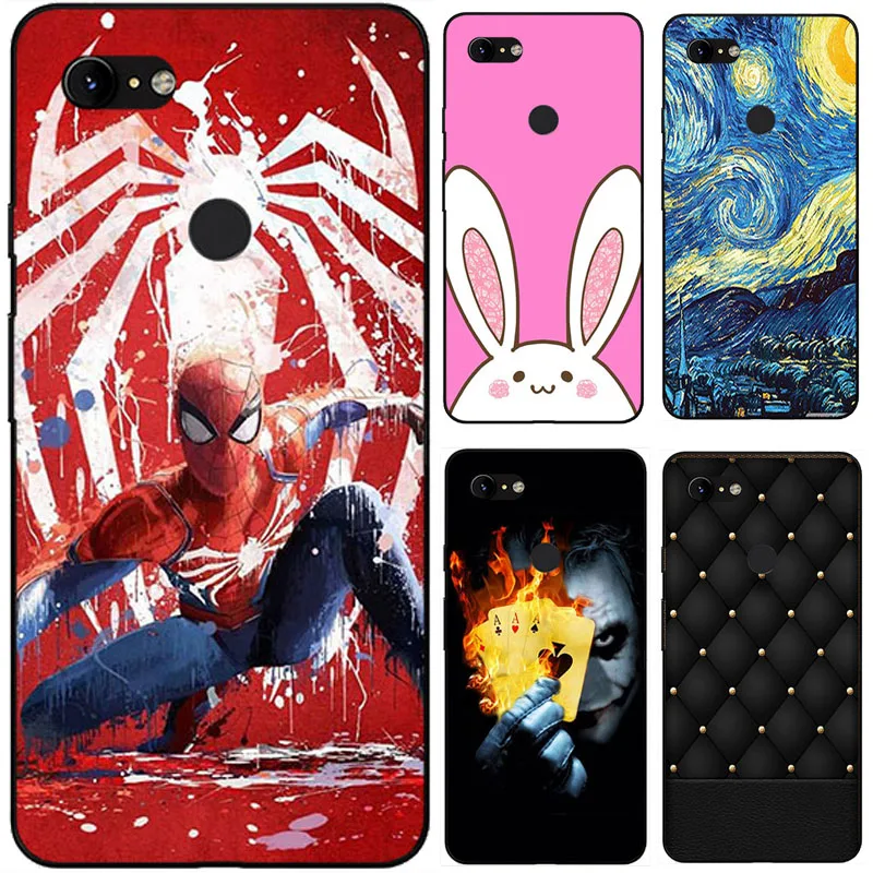 

Soft Silicone Case for Google Pixel 3 2 1 XL 3XL 2XL Case Coque for Google Pixel3 Pixel2 Pixel1 Painted Back Cover Phone Fundas