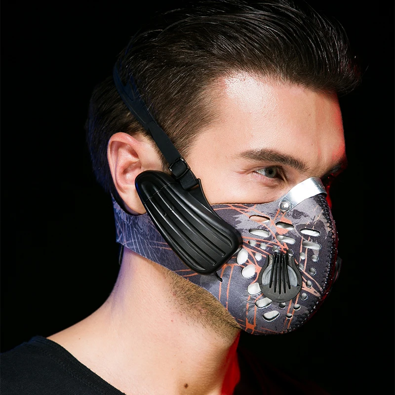 Wireless Rechargeable Smart BT4.0 Headphone Mask Haze Dust Resistant Music Bone Conduction Headphone Anti-pollution Sports Mask