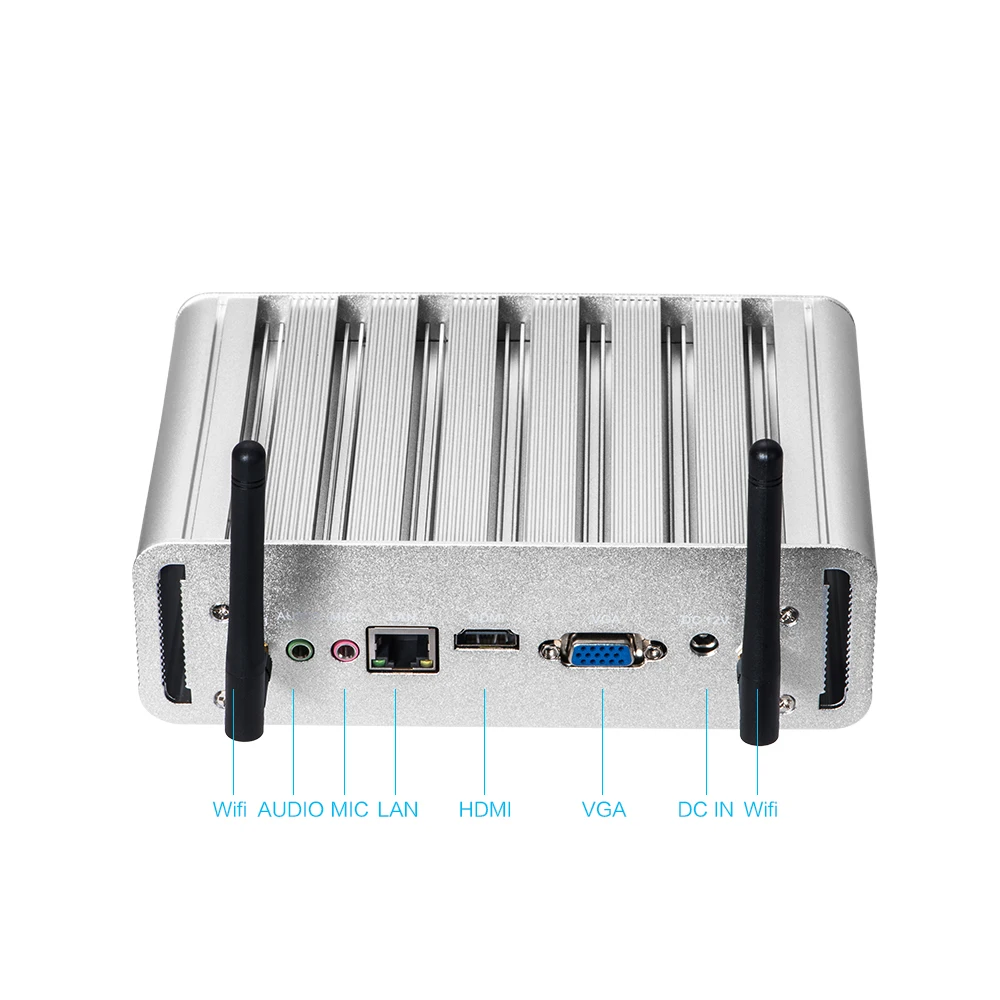 Мини ПК Windows 10 Intel Core i7 6500U 8 Гб DDR4 240 ГБ mSATA SSD HTPC 4K UHD HDMI VGA WiFi 4* USB3.0 2* USB2.0 игровой ПК