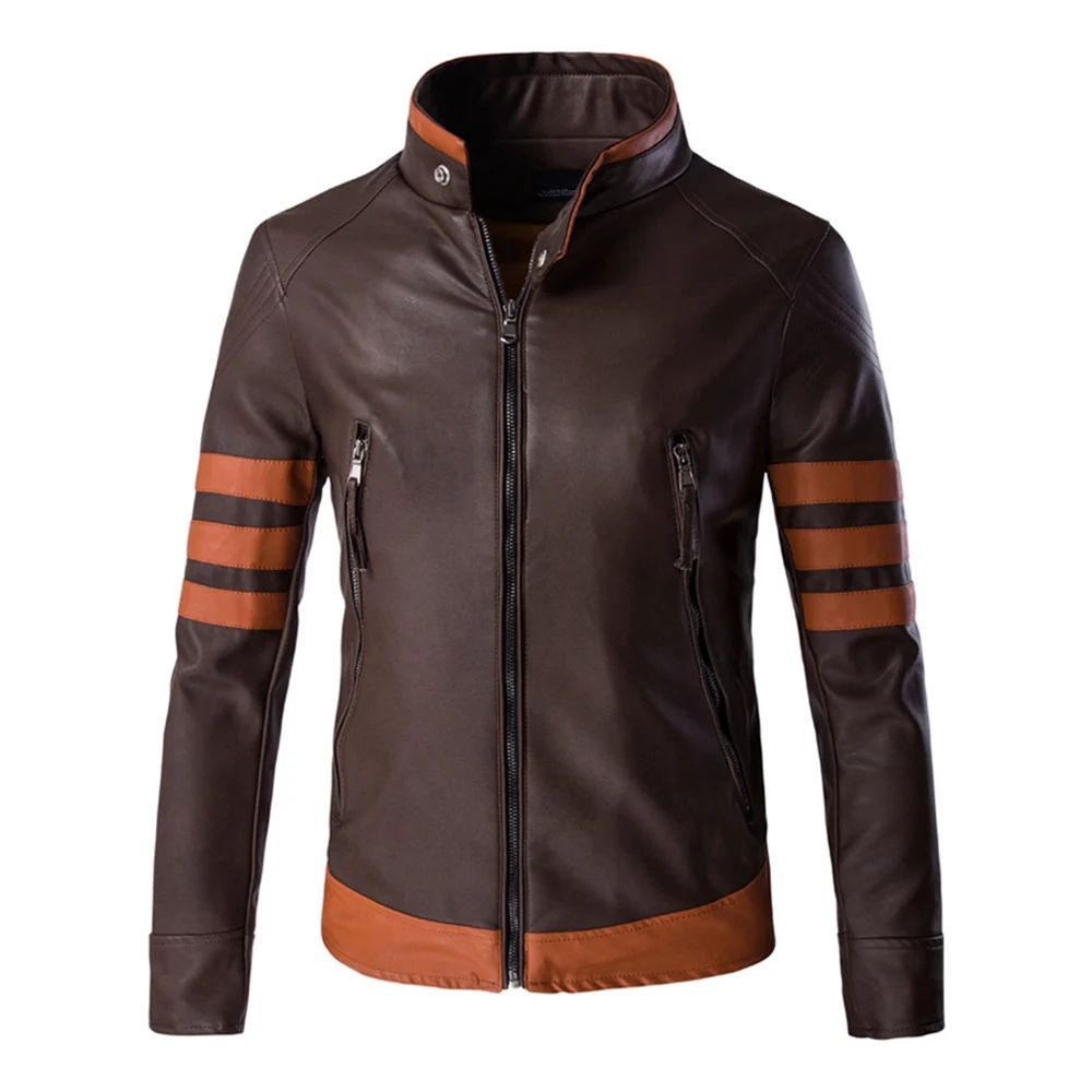 Herobiker Classical Motorcycle Jacket Men Retro PU Leather Jacket