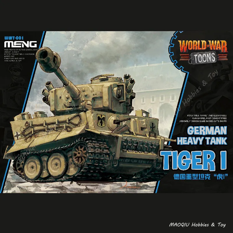 

MENG WWT 001 Q Version Tiger I German Heavy Tank Military Assembly Model Building Kits World War Toons