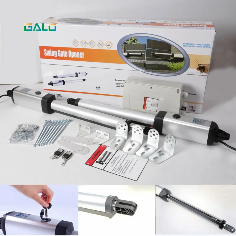 

AC220V Electric gates / Electric Swing Gate Opener Driving total 300 KG Gate Motor With 2 Remote Control Kits