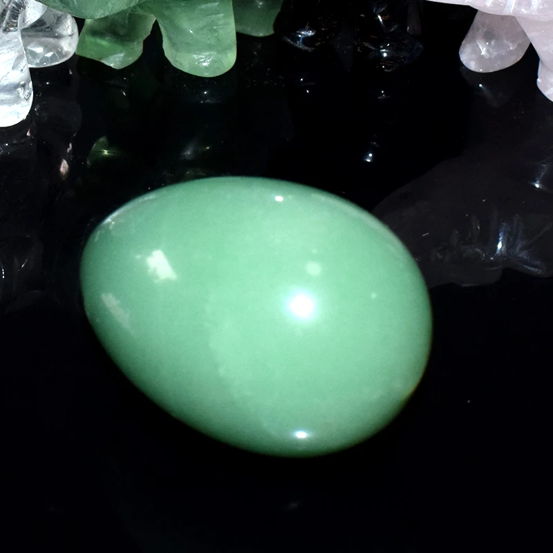 1 шт. яйцо для тренировки вагины Просверленный зеленый авантюрин женский гигиенический шарик Бен-ва для Кегеля мышцы тазового дна вагинальный Tigten тренажер