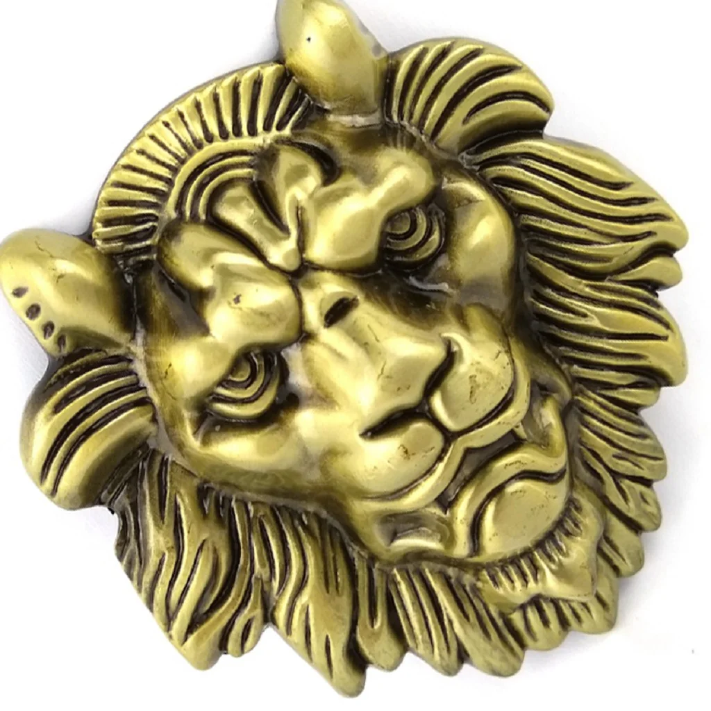 Винтажная Золотая 3D Дикая голова льва пряжка для ремня в западном стиле ковбойская мужская одежда аксессуары модные джинсы Пряжка для мальчиков