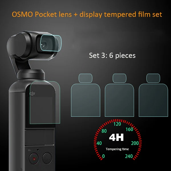 Набор закаленной пленки OSMO Pocket camera закаленная защитная пленка OSMO Anti-fingerprint водостойкая прозрачная защитная пленка для экрана