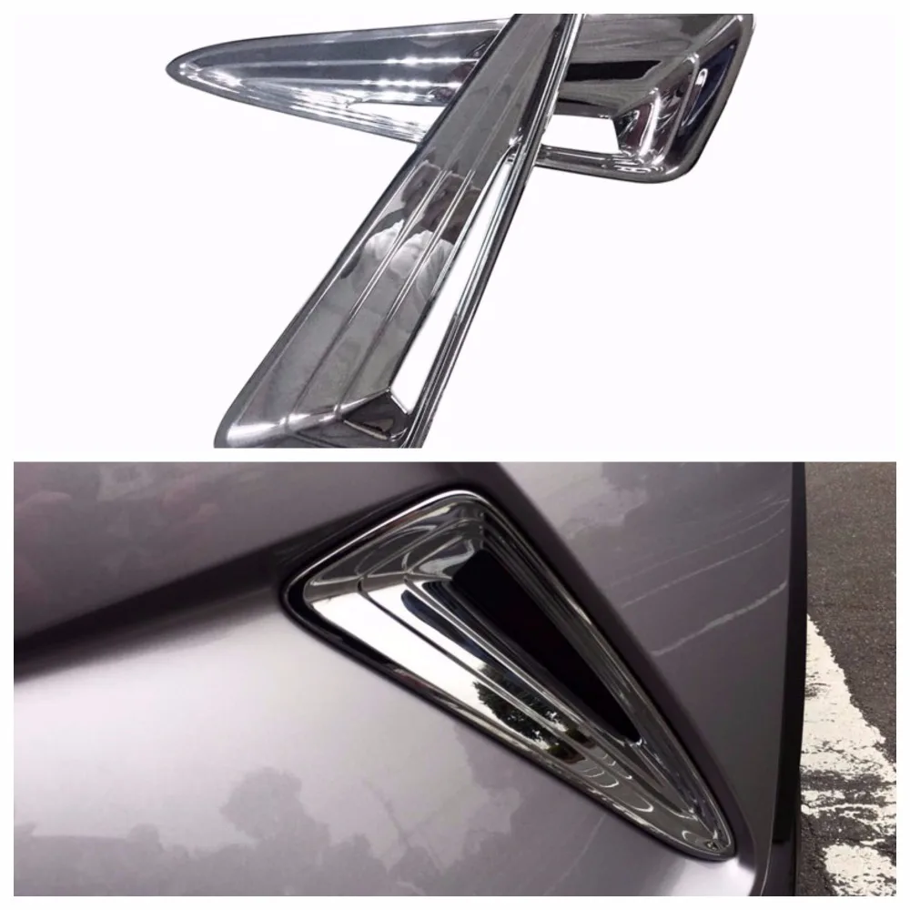 

ABS Chrome Front Gates Decorative Garnish Cover Trim 2pcs/set For Toyota C-HR 2016 2017 2018 car styling