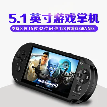 

X9 Arcade for PSP Handheld Game Screen Color Children Puzzle 5.1 " Color Screen For GBA Game Video MP4 Ebook