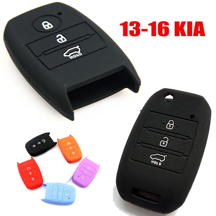 

FIT FOR KIA OPTIMA 2016 SPORTAGE 2014 2015 SORENTO SOUL 2013 RIO FORTE CERATO CARENS K3 K5 SILICONE KEY COVER REMOTE FOB CASE