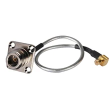 Superbat RF коаксиальный Соединительный кабель в сборе штекер mcx вилка правый угол N женский разъёмная монтажная панель прямой помощью соединительного кабеля RG405 15 см