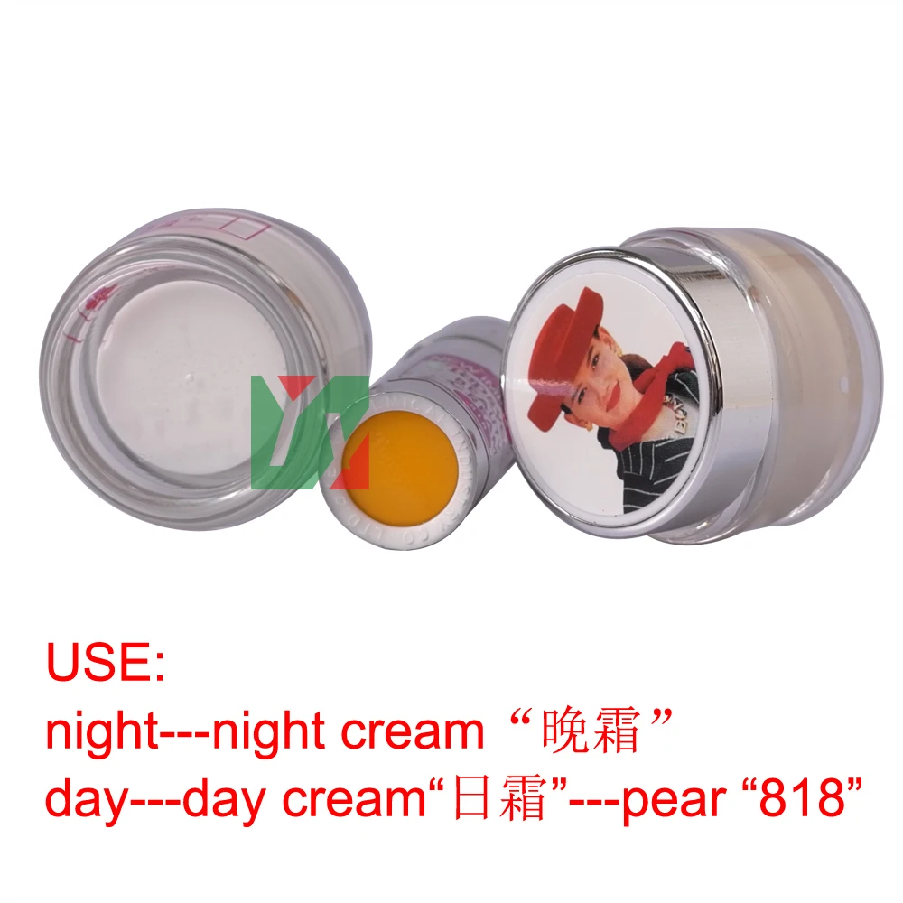 NEW Topsyees HIGH RANRING WHITE OF RED Face Care Set day cream+nigh cream+pearl cream anti freckle face care (white cover)