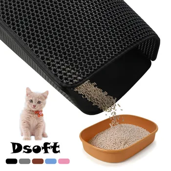 

Waterproof Pet Cat Litter Mat Double Layer Waterproof Litter Cat Bed Pads folding Non-slip Cats House Clean Mat Cat Bed Supplies