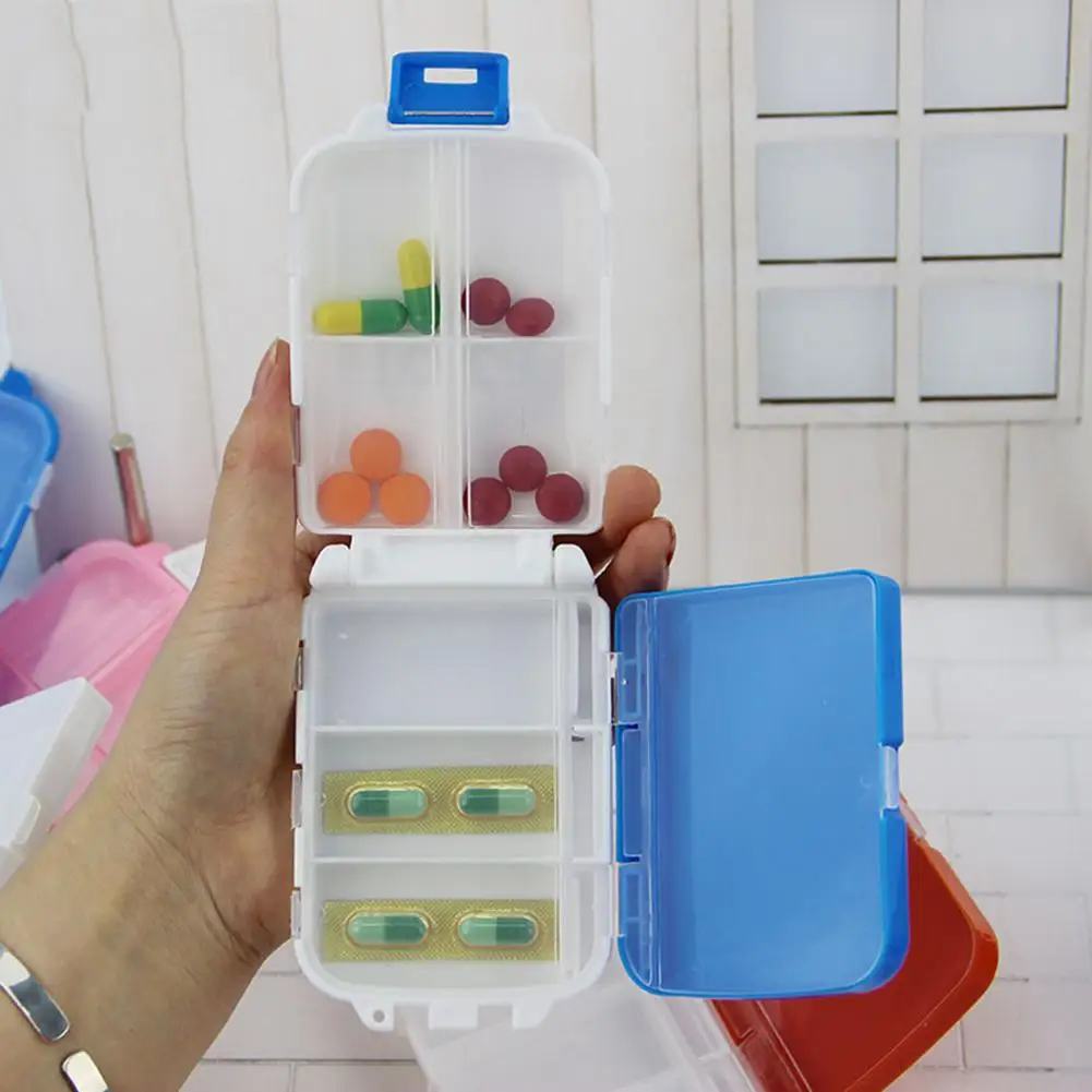 8 отсеков складной таблетница контейнер для витаминов футляр для лекарств контейнер Лидер продаж
