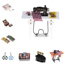 1:12 кукольный домик миниатюрная швейная мебель швейная машина гладильная доска железные Куклы Аксессуары игрушка