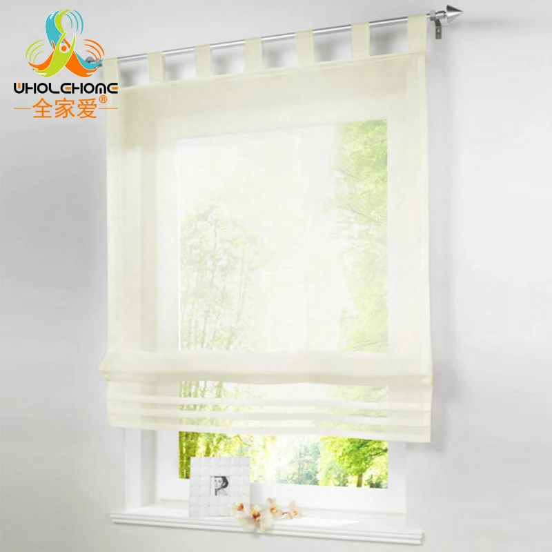 Вышитая Прозрачная римская занавеска драпировка для окна вуаль экранирующая