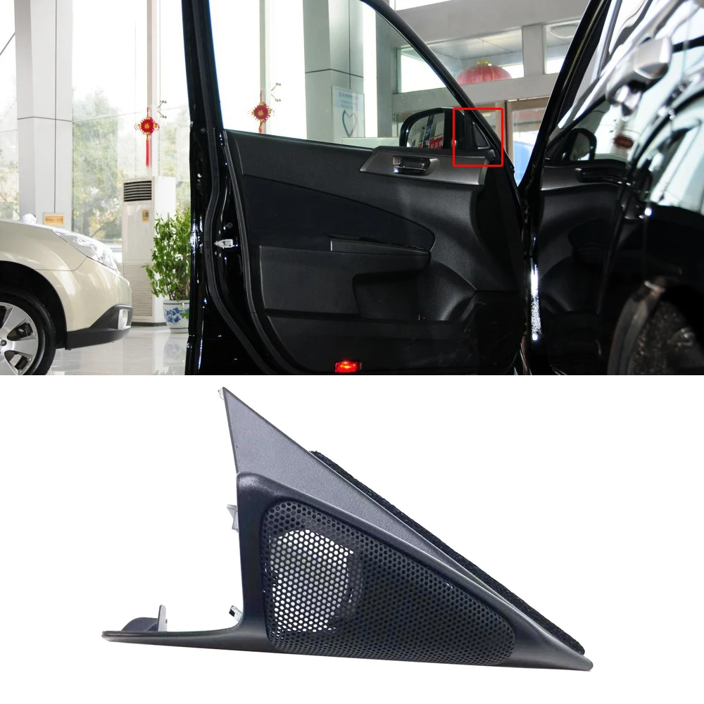 

CAPQX 1PC For Subaru Forester 08-12 Auto Front Door Window Tweeter Speaker Cover Inner Audio Trumpet Triangle Garnish Trim Plate