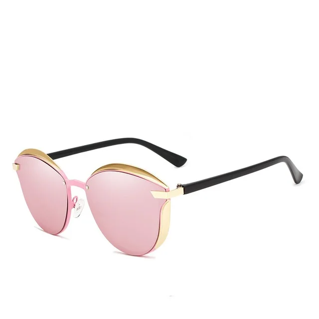 O-Q клуб Для женщин поляризованных солнцезащитных очков Роскошные модные солнцезащитные очки "кошачий глаз", Женская винтажная, брендовая, дизайнерская, винтажные женские солнцезащитные очки oculos gafas - Цвет линз: C2  PINK