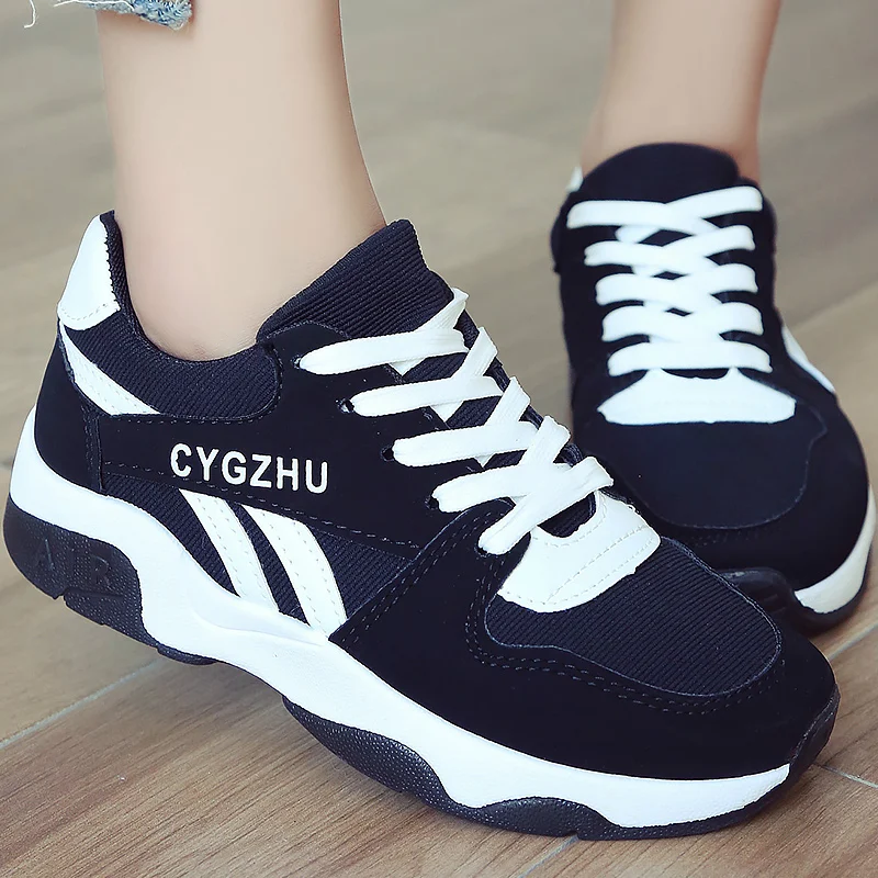 

Female shoes sneakers women casual shoes cheap flock mesh fashion lace up ladies shoes sneaker 2018 Spring/Autumn