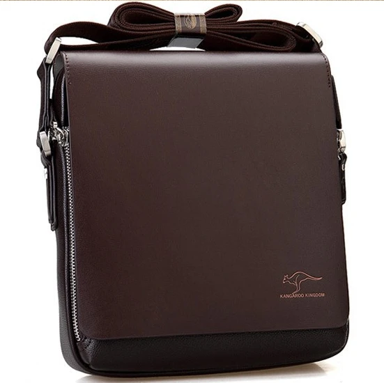 Kangaroo Mens Leather Shoulder Messenger Bag