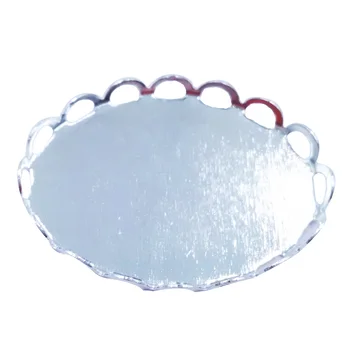 

100pcs 30x40mm Rhodium Plated Lace Cabochon Setting Oval Pendant Tray Bezel Pendant Blank Pendant Base