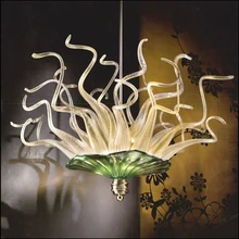 Домашний декор ручной работы выдувные стеклянные люстры DIY стеклянные тарелки подвесной светодиодный светильник